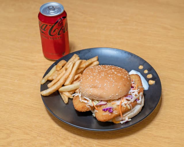 Chicken Schnitzel Burger Combo