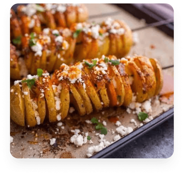 Loaded hasselback potato